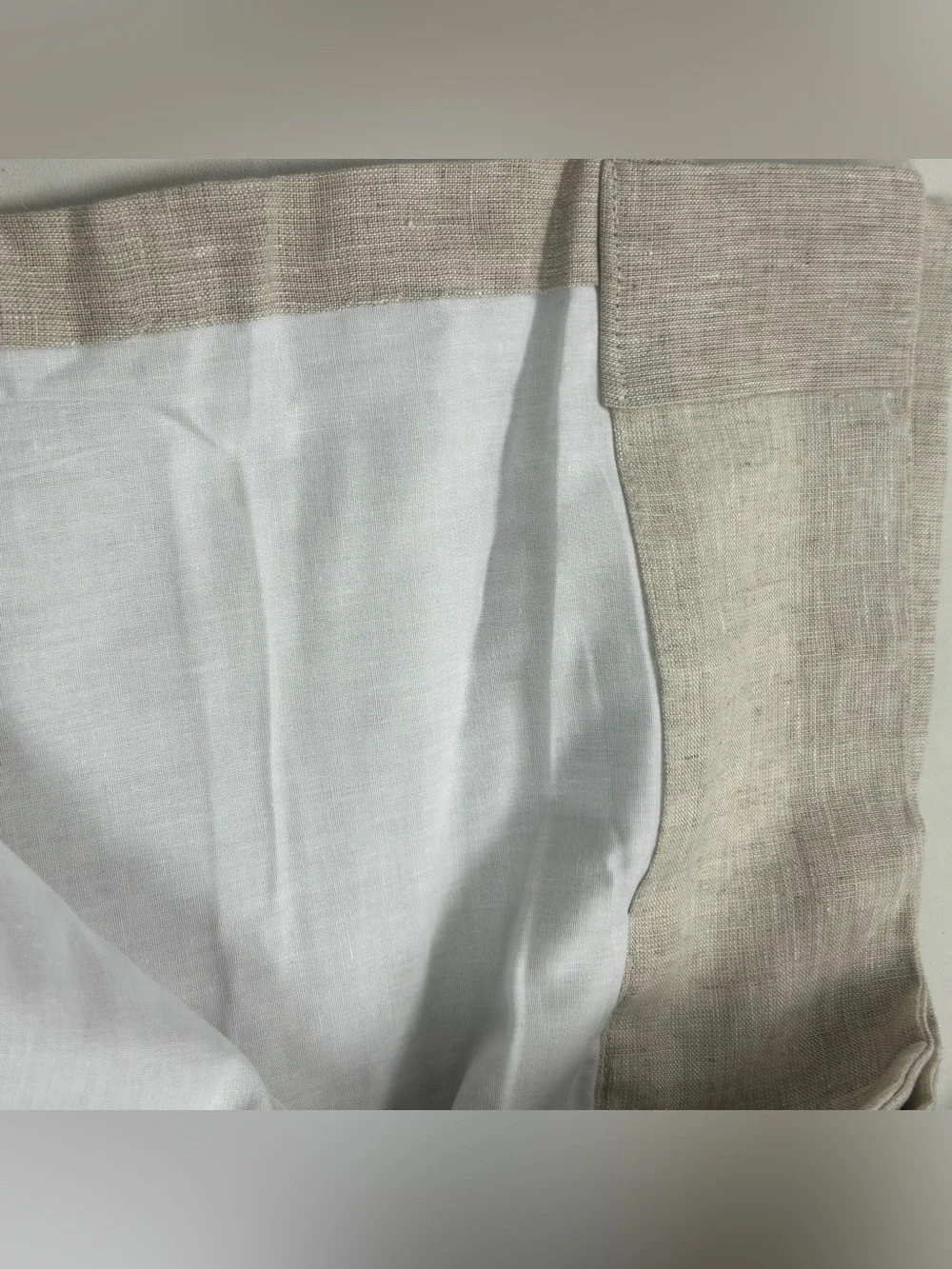 NWOT QUINCE Set Of 2 48x84 European Linen Curtains Flax 8426